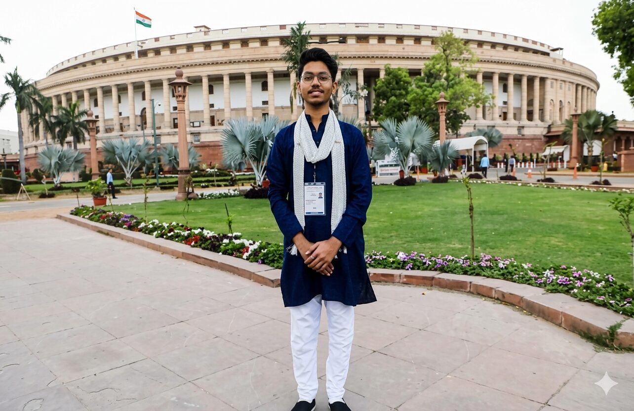 Ansh Tak at Parliament House, New Delhi