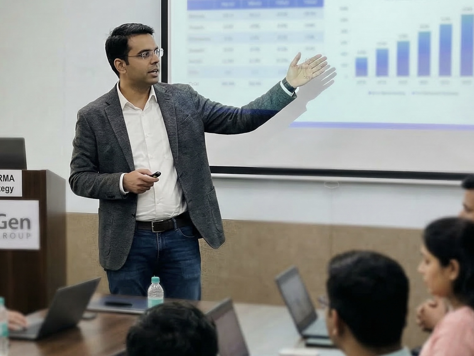 Vikas Jagtap presenting market strategy